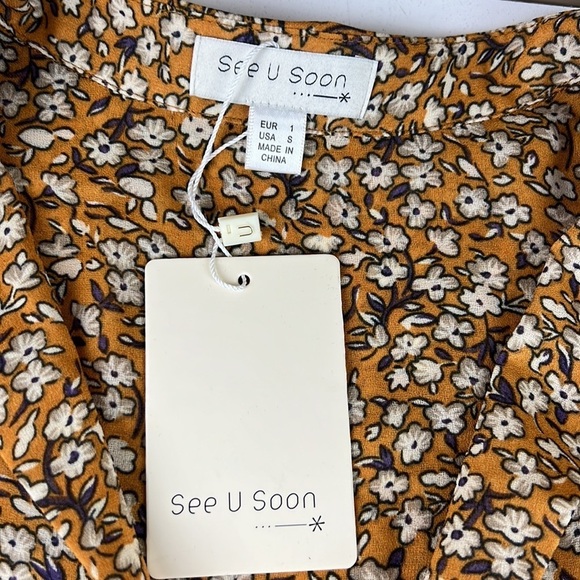 See U  Soon Oversized Ditzy Floral Long Sleeve Top - Picture 2 of 8